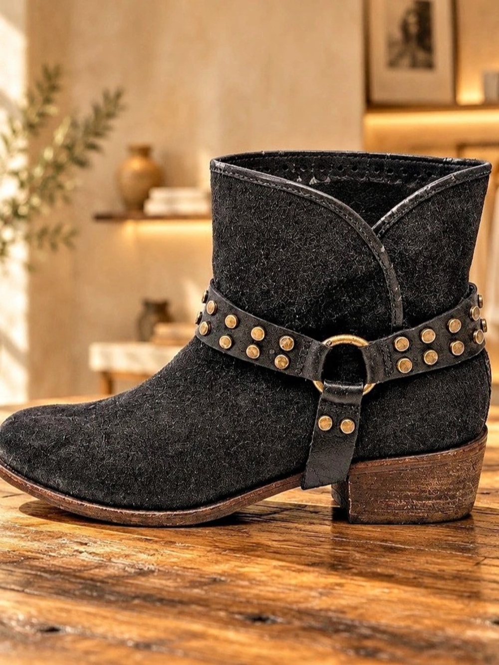 UGG Lorna Women’s Studded Ankle Boots Black & Brown US 8.5